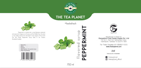 The Tea Planet Peppermint Syrup 700 ml